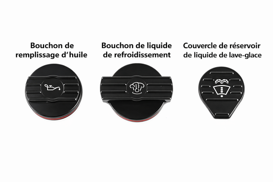 🔧 Pack de couvre-bouchons moteur aluminium – Finition Noire Golf 7 EA888