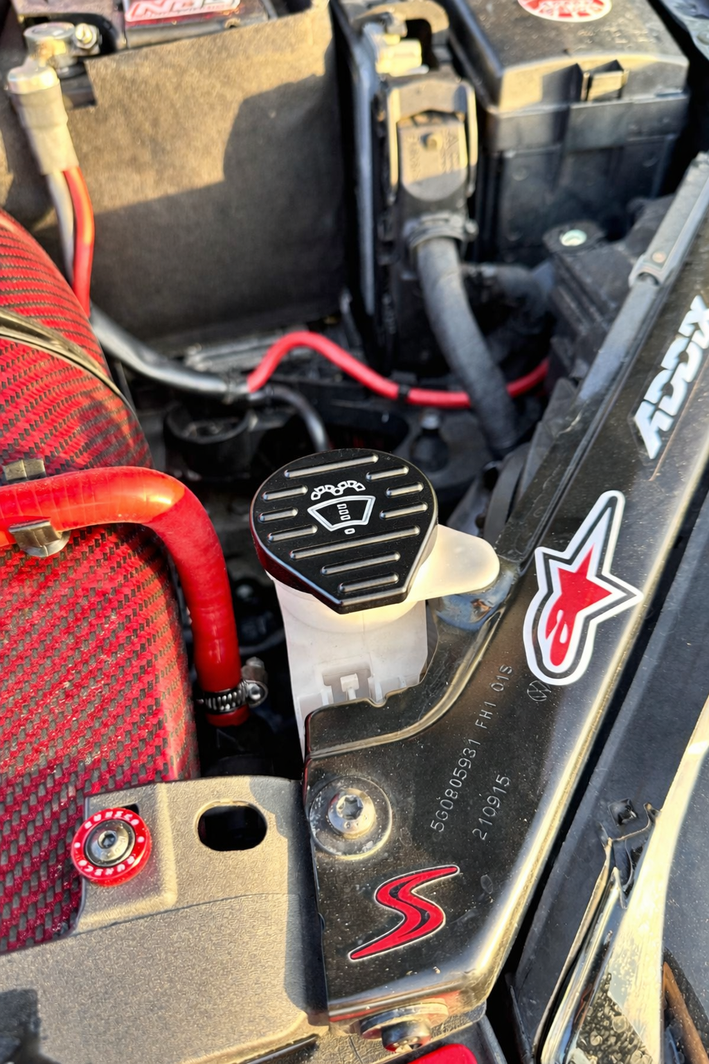 🔧 Pack de couvre-bouchons moteur aluminium – Finition Noire Golf 7 EA888